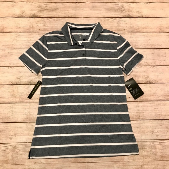NWT Women’s Nike Dri-Fit Striped Polo Size S - Picture 7 of 8